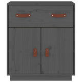 Grey Sideboard 65.5x40x75 cm Solid pine wood