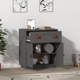 Grey Sideboard 65.5x40x75 cm Solid pine wood