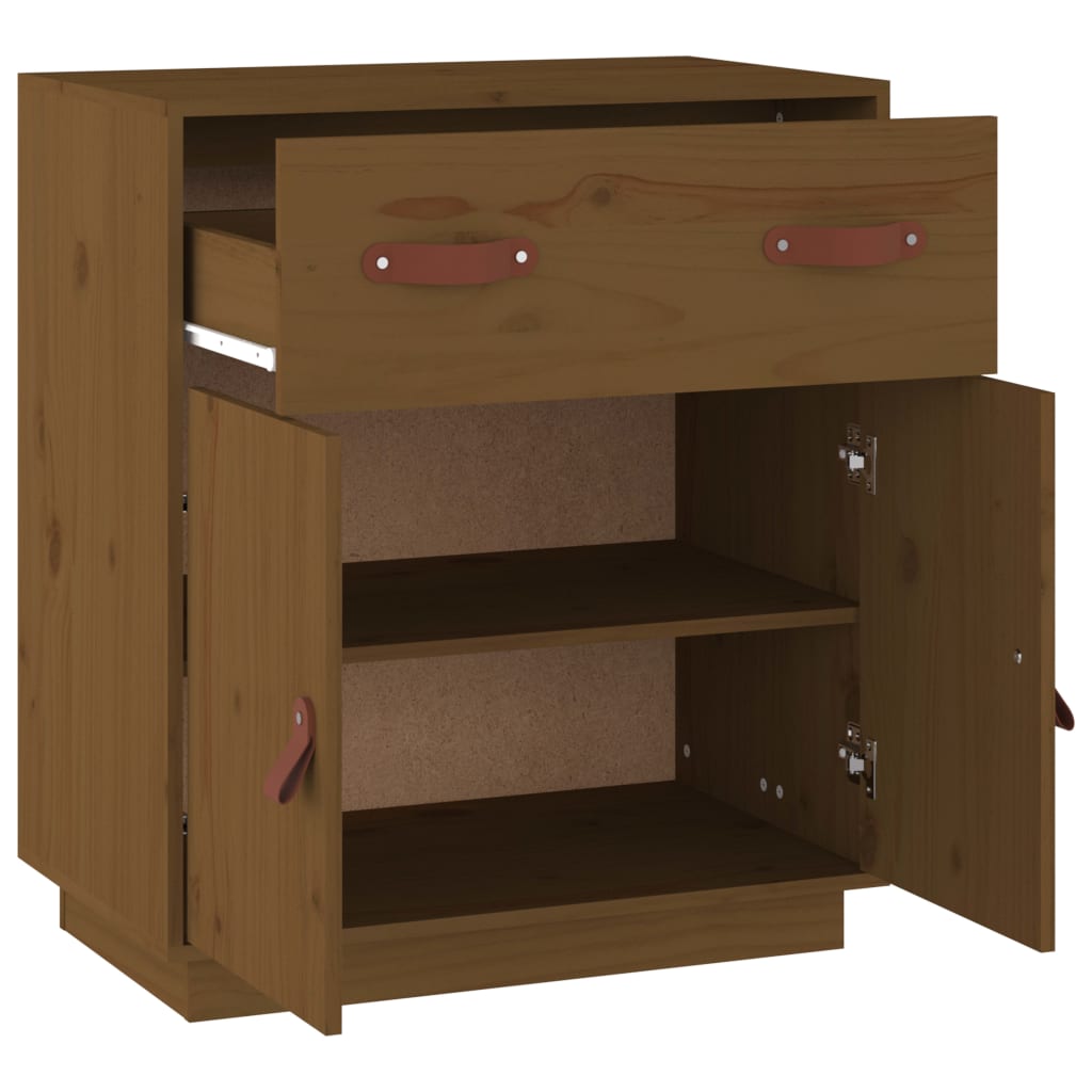 Buffet Marron miel 65,5x40x75 cm Bois massif de pin