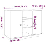 Sideboard 100x40x75 cm Massives Kiefernholz