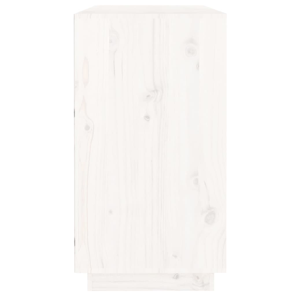 Buffet Blanc 100x40x75 cm Bois massif de pin