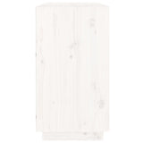 Buffet Blanc 100x40x75 cm Bois massif de pin