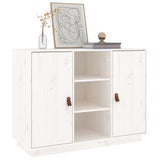 Buffet Blanc 100x40x75 cm Bois massif de pin