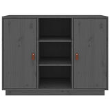 Grey Sideboard 100x40x75 cm Solid Pine Wood