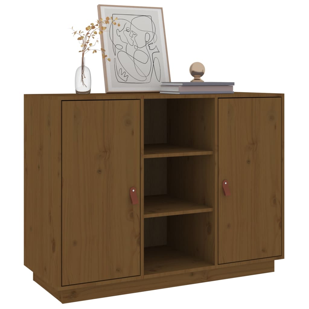 Honigbraunes Sideboard 100x40x75 cm Massives Kiefernholz