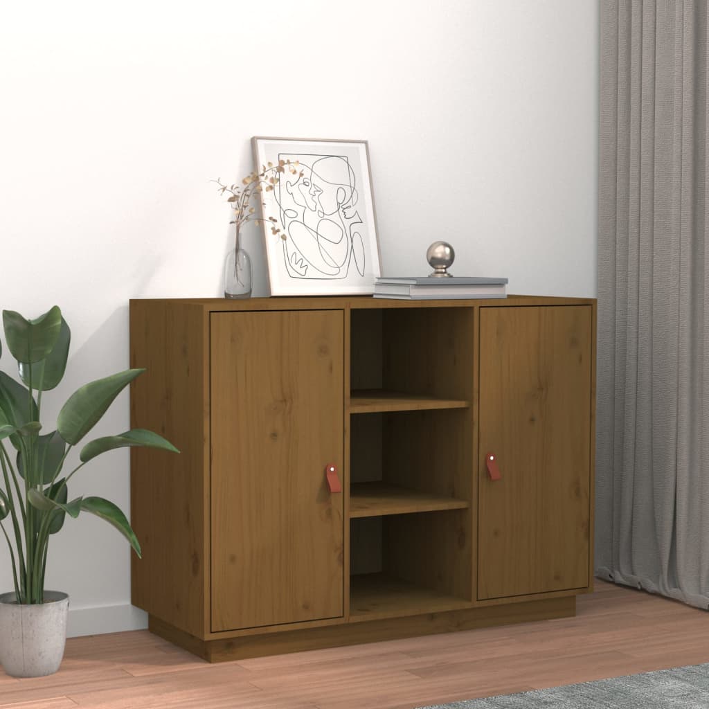 Honigbraunes Sideboard 100x40x75 cm Massives Kiefernholz