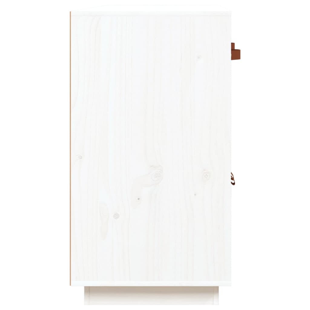 Buffet Blanc 98,5x40x75 cm Bois massif de pin