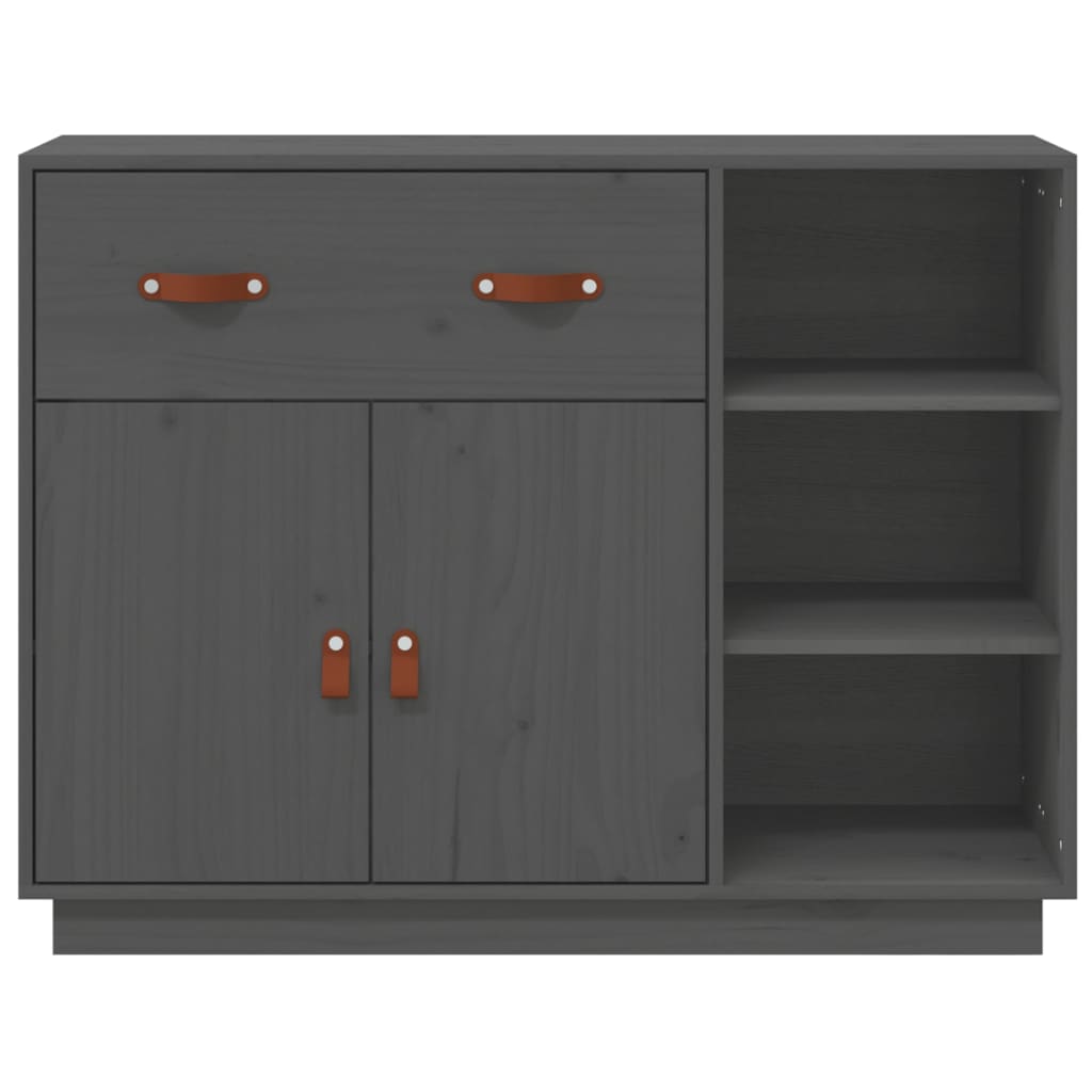 Buffet Gris 98,5x40x75 cm Bois massif de pin