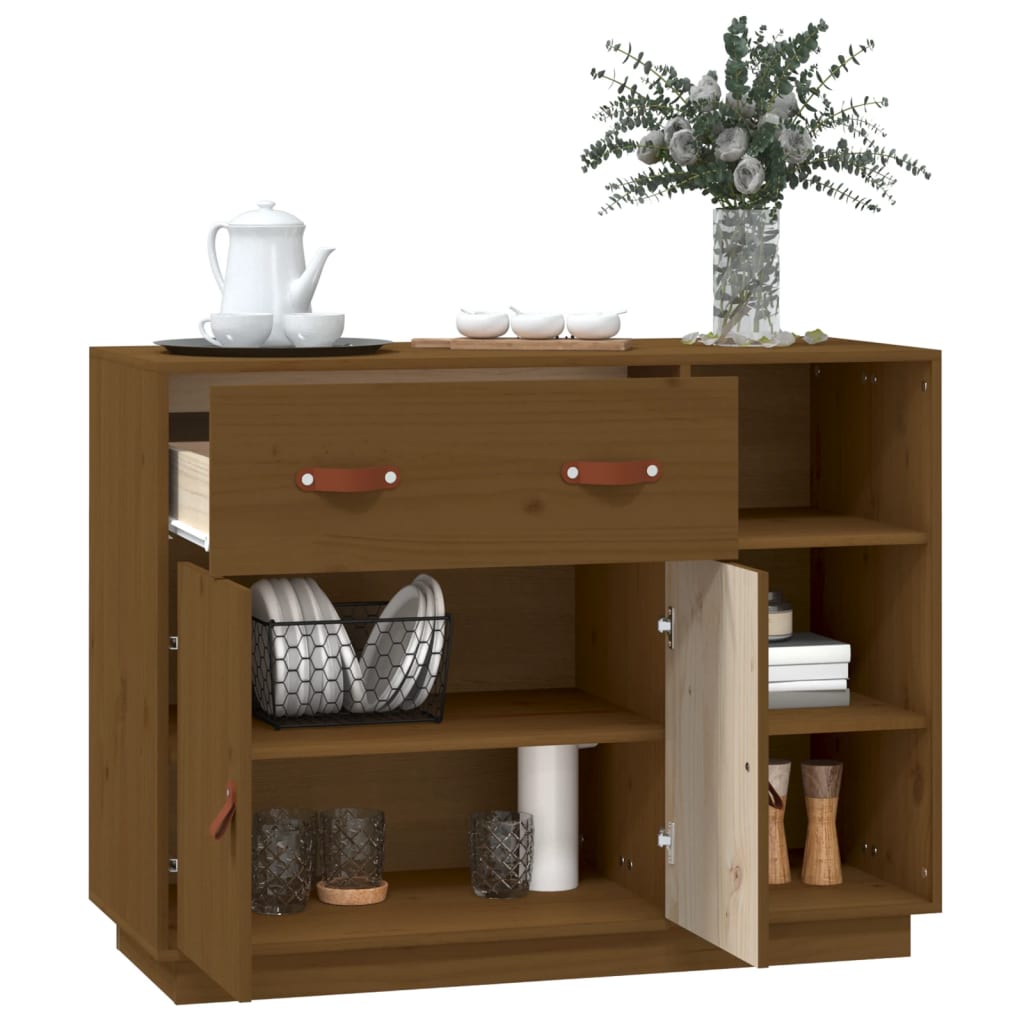 Buffet Marron miel 98,5x40x75 cm Bois massif de pin