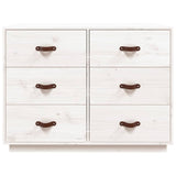 Buffet Blanc 100x40x75 cm Bois massif de pin