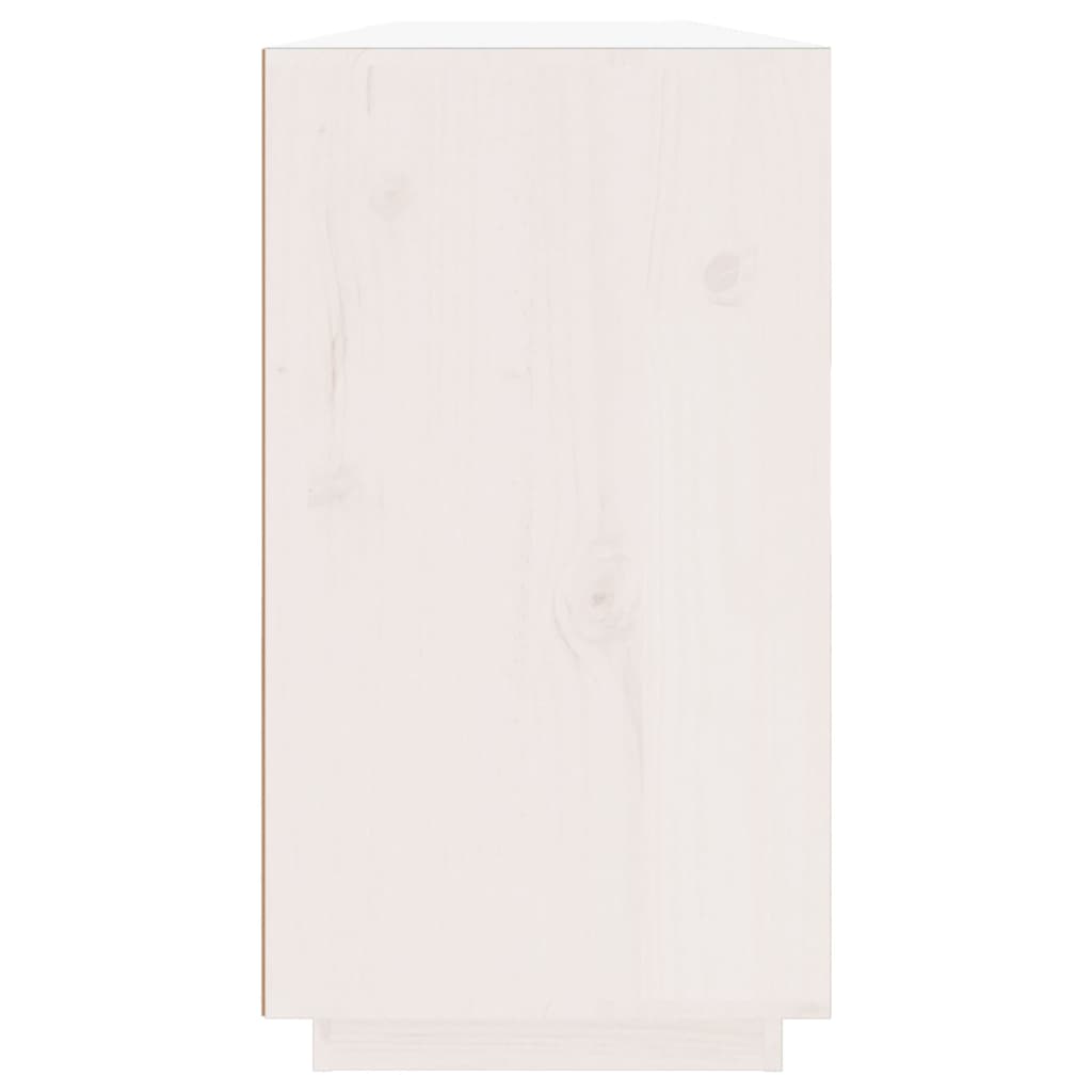 Buffet Blanc 100x40x75 cm Bois massif de pin