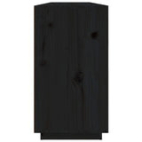 Buffet Noir 100x40x75 cm Bois massif de pin