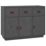 Buffet Gris 100x40x75 cm Bois massif de pin