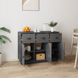 Buffet Gris 100x40x75 cm Bois massif de pin