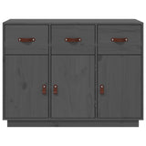 Buffet Gris 100x40x75 cm Bois massif de pin