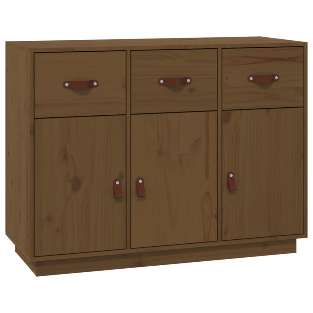 Buffet Marron miel 100x40x75 cm Bois massif de pin