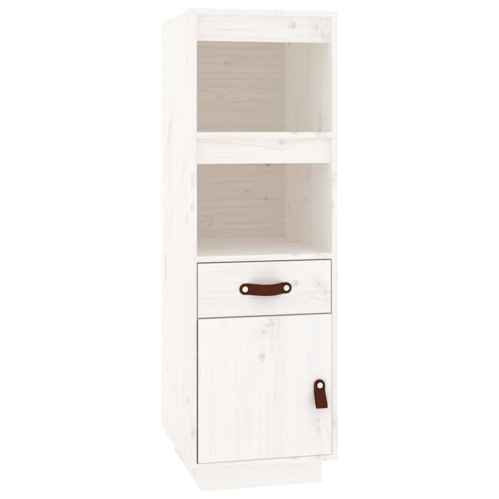 Buffet haut Blanc 34x40x108,5 cm Bois massif de pin