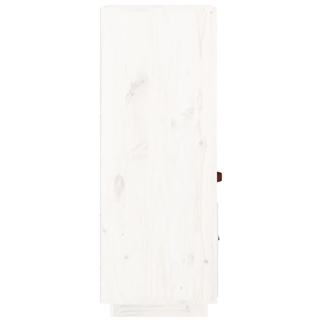 Buffet haut Blanc 34x40x108,5 cm Bois massif de pin