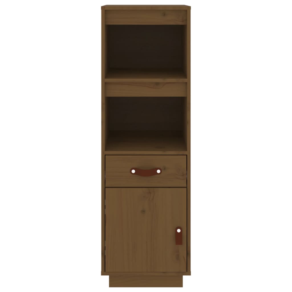 Buffet haut Marron miel 34x40x108,5 cm Bois massif de pin