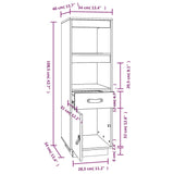 Buffet haut Marron miel 34x40x108,5 cm Bois massif de pin