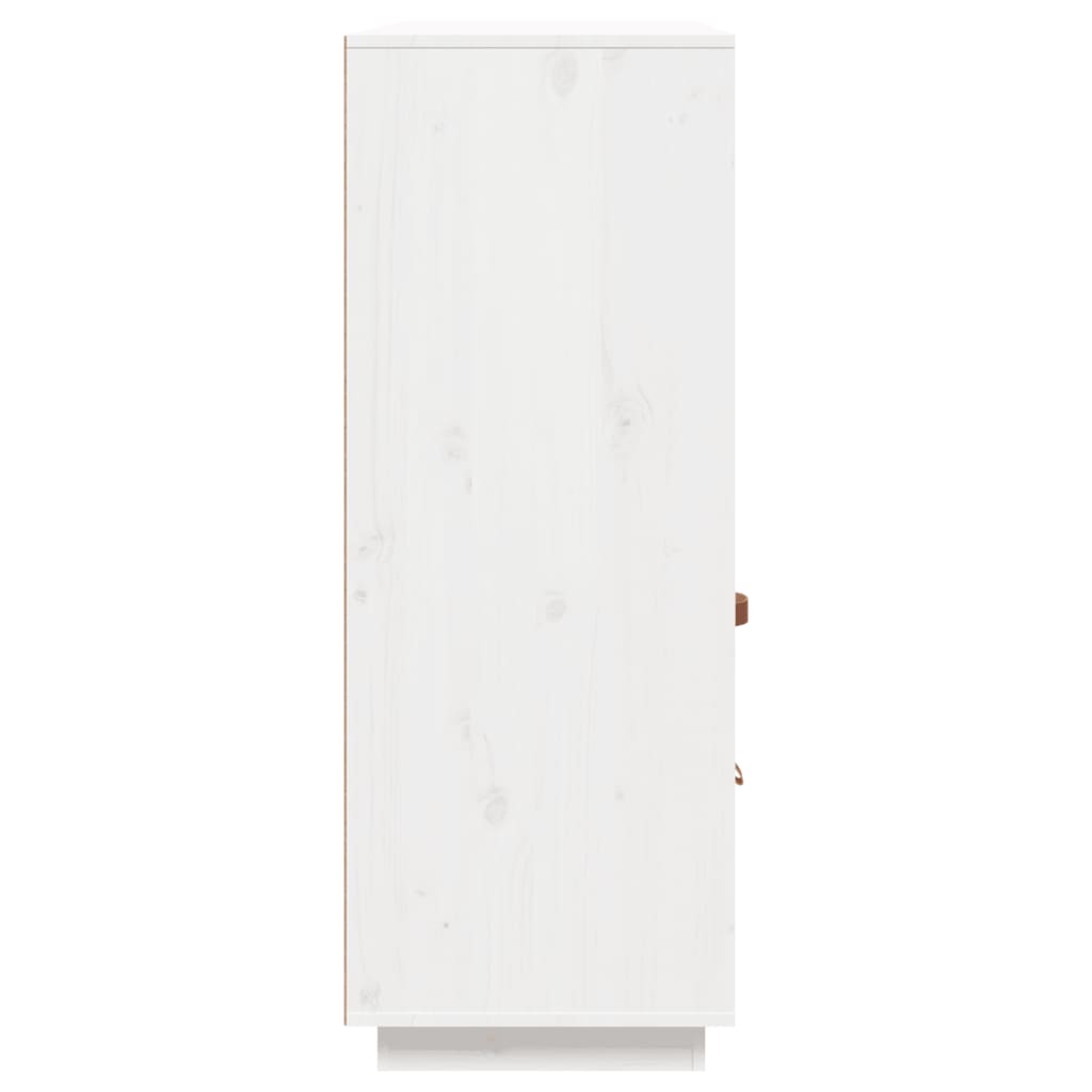 Buffet haut Blanc 100x40x108,5 cm Bois massif de pin