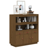 High sideboard Honey brown 100x40x108.5 cm Solid pine wood