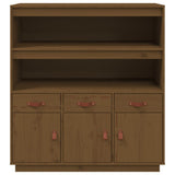 High sideboard Honey brown 100x40x108.5 cm Solid pine wood