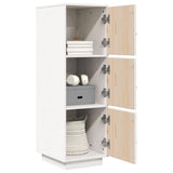 Buffet haut Blanc 34x40x108,5 cm Bois massif de pin