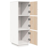 Buffet haut Blanc 34x40x108,5 cm Bois massif de pin