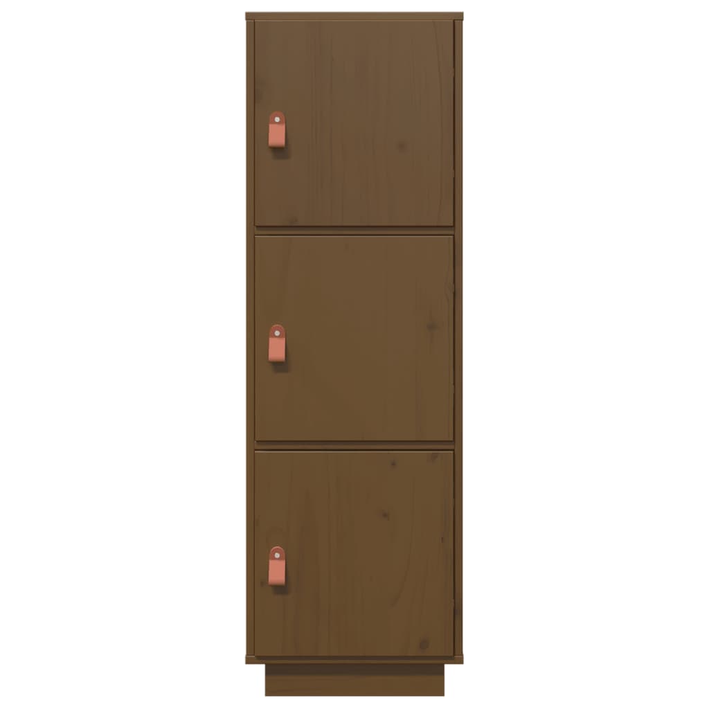 Buffet haut Marron miel 34x40x108,5 cm Bois massif de pin