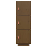 Buffet haut Marron miel 34x40x108,5 cm Bois massif de pin