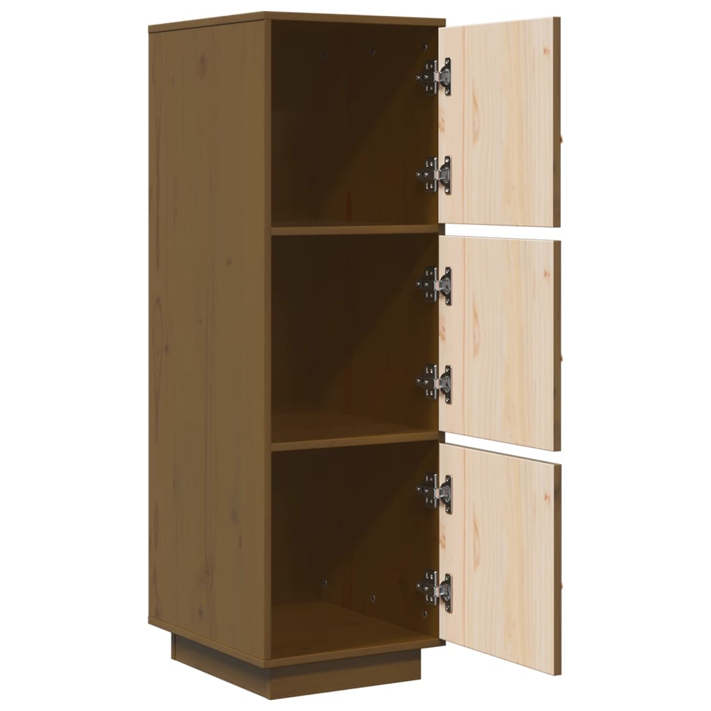 Buffet haut Marron miel 34x40x108,5 cm Bois massif de pin