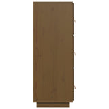 Buffet haut Marron miel 34x40x108,5 cm Bois massif de pin