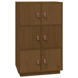 Buffet haut Marron miel 67x40x108,5 cm Bois massif de pin