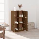 Buffet haut Marron miel 67x40x108,5 cm Bois massif de pin