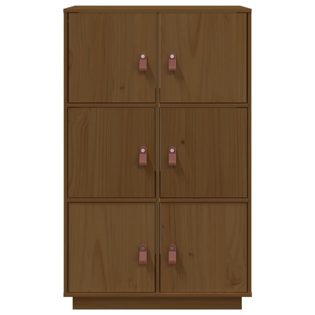 Buffet haut Marron miel 67x40x108,5 cm Bois massif de pin