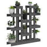 Support à plantes Gris 104,5x25x109,5 cm Bois massif de pin