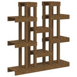 Support à plantes Marron miel 104,5x25x109,5 cm Bois massif pin