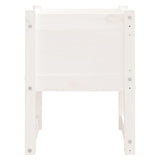 Jardinières 2 pcs Blanc 40x40x52,5 cm Bois massif de pin