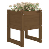 Jardinière Marron miel 40x40x52,5 cm Bois massif de pin