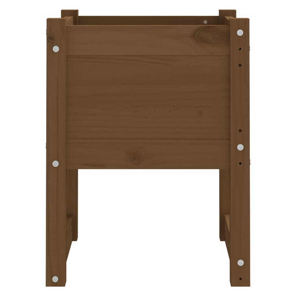 Jardinières 2 pcs Marron miel 40x40x52,5 cm Bois massif de pin