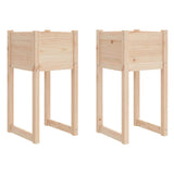 Jardinières 2 pcs 40x40x81 cm Bois massif de pin