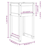 Jardinières 2 pcs 40x40x81 cm Bois massif de pin