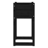 Planters 2 pcs Black 40x40x81 cm Solid pine wood