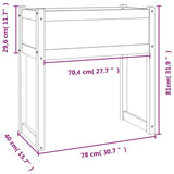 Jardinière 78x40x81 cm Bois massif de pin