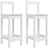 Chaises de bar lot de 2 blanc 40x41,5x112 cm bois de pin solide