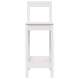 Chaises de bar lot de 2 blanc 40x41,5x112 cm bois de pin solide