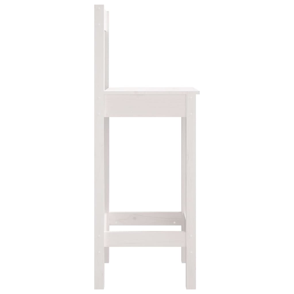 Chaises de bar lot de 2 blanc 40x41,5x112 cm bois de pin solide