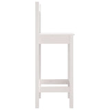 Chaises de bar lot de 2 blanc 40x41,5x112 cm bois de pin solide