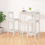 Chaises de bar lot de 2 blanc 40x41,5x112 cm bois de pin solide